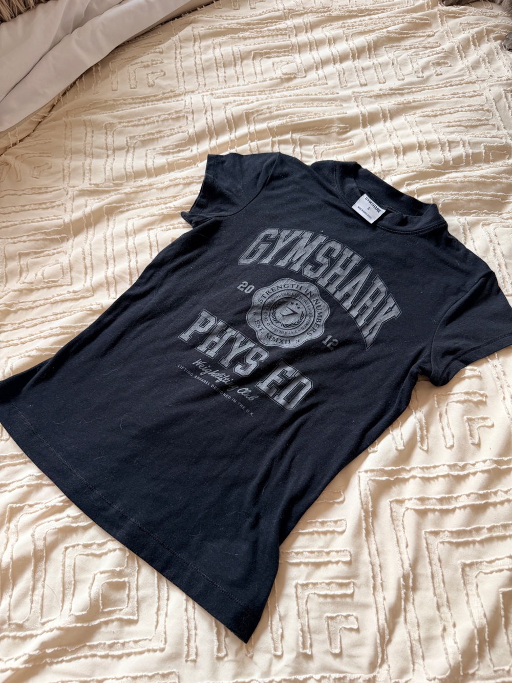Gymshark Black 'Phys Ed' Graphic Tee